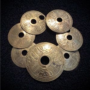Vintage Brass Gold Toned India Statement Bracelet